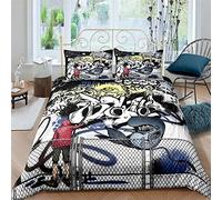AYMAING Set Copripiumino da Parete per Bambini Graffiti Set di Biancheria da Letto Sreet Art Design Copripiumino Morbido in Microfibra Stile Hiphop con 2 Federe 3 Pezzi 220x240 Cm 50x75 Cm