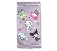 aymax Asciugamano da spiaggia Hello Kitty and Friends, 90 x 170 cm, 100% cotone