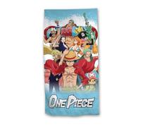 aymax Asciugamano da spiaggia One Piece, motivo equipaggio cappello di paglia, 90 x 170 cm, 100% cotone