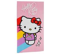 Aymax Asciugamano da spiaggia per bambini, 70 x 140 cm, in microfibra (Hello Kitty)