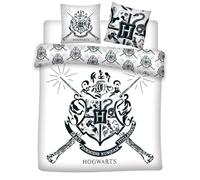 Aymax, Harry Potter - Set copripiumino 240 x 220 cm + 2 federe 65 x 65 cm, 3 pezzi, in policotone