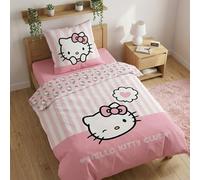Hello Kitty Club Reversibile Set Lenzuola 2tlg 135 X 200 CM / 80 X 80 CM