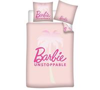 Parure da letto Barbie Unstoppable, rosa, copripiumino 140 x 200 cm + federa 63 x 63 cm, microfibra