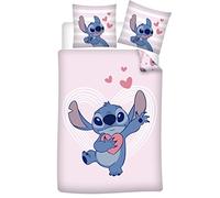 AYMAX Children's Stitch Bedding Set, Reversible Duvet Cover 140 x 200 cm + Pillo