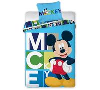 AYMAX S.P.R.L. Mickey Mouse - Set copripiumino 140 x 200 cm + federa 63 x 63 cm, motivo: Disney