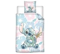 Aymax Stitch Scrump, set copripiumino singolo reversibile 140 x 200 cm + federa 65 x 65 cm, in policotone