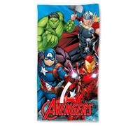 Aymax Telo mare piscina bagno Avengers con Hulk, Thor, Capitan America e Iron Man - 140 x 70 cm Certificato Qualità: Oeko-Tex, LIL24-001