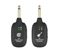 AYMBH Wireless Guitar System A8 Aggiornato 20Hz-20kHz UHF trasmettitore ricevitore - bassa latenza 4ms, suono chiaro, ricaricabile, Plug & Play per chitarra elettrica, basso, violino, tastiera