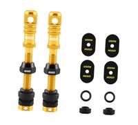 Aymzbd 2 Pezzi di Valvole Presta per Pneumatici Tubeless da 45 Mm E Stelo Valvola per La Maggior Parte dei Cerchi, Oro