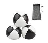 Aymzbd 3 Pezzi Palline da Giocoliere PU Juggle Ball Mini Morbide Resistente Toss Acrobatica per Bambini Adulti Ragazzi Ragazze Idonee per Allenamento Casa in, Nero Bianco