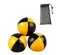 Aymzbd 3 Pezzi Palline da Giocoliere PU Juggle Ball Mini Morbide Resistente Toss Acrobatica per Bambini Adulti Ragazzi Ragazze Idonee per Allenamento Casa in, Nero Giallo