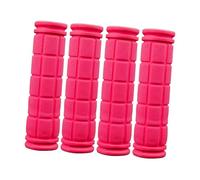 Aymzbd 4 Pezzi Manopole per Manubrio Impugnature per Bicicletta Coperture di Ricambio Comode con Trama Antiscivolo Adatto per Bici da Strada da Città, Rosa