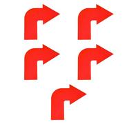 Aymzbd 5x Indicatori di Posizione per Marcatori Angolari Segnaletica Flessibile per La Marcatura Del Luogo di Pratica Adesivo Direzionale per La Coda di, Rosso