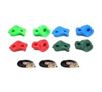 Aymzbd 8 Pezzi Rock Climbing Wall Holds Set Bambini Arrampicata Pietre Piedi Maniglie Materiale Resistente PE Ferro Poliestere Adatto per Bambini Gioco, 3 Cinghie a Cricchetto