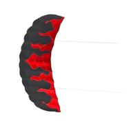 Aymzbd Aquilone da Esterno 2M, Modello a Due Linee Adatto a Tutte Le età, Rosso Nero