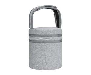 Aymzbd Borsa Portabottiglie, Portabollitore, Compatta, Portatile, Facile Da Pulire, con Cerniera, Portabottiglie, Scaldabiberon, Borsa, Grigio