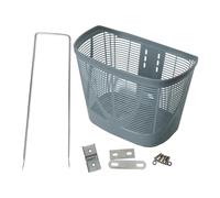 Aymzbd Cestino Anteriore per Bicicletta - Facile Montaggio con Staffa - Cestino Portaoggetti per Il Manubrio delle Bici Pieghevoli - possibilità di Acquisto, Grigio