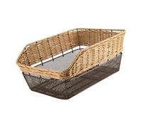 Aymzbd Cestino per Bicicletta, Scatola Portaoggetti, Borsa per Bicicletta, Facile da Pulire, Cestino Posteriore per Bicicletta, Portapacchi per Picnic, Shopp, Marrone