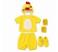 Aymzbd Costume per Bambini, Completo Performance Animale con Cappello e Accessori, Gonna a rete a maniche lunghe da pulcino con cappello