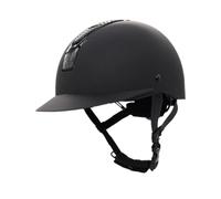 Aymzbd Elegante Casco da Equitazione per Le Avventure Estive, M Nero
