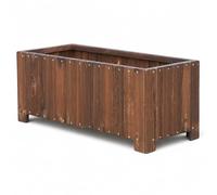 Aymzbd Fioriera Rettangolare Legno da Esterno, 120x40x30 cm