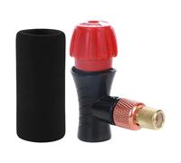 Aymzbd Gonfiatore per Pneumatici per Bici Ispessito Componente Portatile Testa di Gonfiaggio Portatile Ugello per Bombola di CO2 per Mountain Bike, Copertura in Spugna Nera