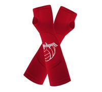 Aymzbd Manicotti Da Pallavolo Adatti per Colpire Maniche Dell'avambraccio Protezione Antiscivolo per Il Polso Da Pallavolo con Imbottiture Protettive E Foro, Rosso, LXL