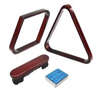 Aymzbd Rastrelliera per Palle da Biliardo a Triangolo da 2 Pezzi, Rastrelliera per Il Posizionamento delle Palle da Biliardo, Accessori da Biliardo in Legno,