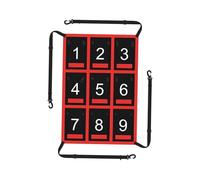 Aymzbd Rete da Baseball Professionale, Portatile, Regolabile E Riutilizzabile con Zona di Strike Numerata, Striscia Rossa