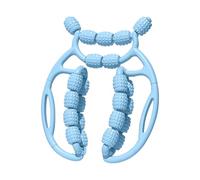 Aymzbd Rullo Massaggiante per Gambe a 20 Ruote, Massaggiatore per Tessuti Profondi per Attrezzature da Bodybuilding, Sport Indoor, Cosce, Braccia, Blu
