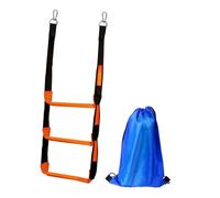 Aymzbd Scala di Corda per Barche, Portatile E Resistente con Moschettone, Scaletta di Imbarco Antiscivolo per Yacht, Kayak, Barca a Vela, 3 Gradini 30x114cm