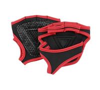 Aymzbd Set di 2 Guanti per Sollevamento Pesi con Protezione del Palmo, per Manubri E, Rosso, L