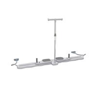 Aymzbd Ski Machine Leg Exerciser, Attrezzo per L'allenamento Domestico con Binari Estesi E Pedali Fissi per La Modellazione dei Muscoli dei Glutei E L, Grigio