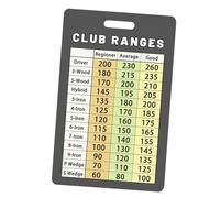 Aymzbd Strumento Essenziale per Il Regalo di Una Tabella di Distanza del Golf Club, Foglio Riassuntivo per La Stima del Raggio di Azione, Libro di Yardage PE