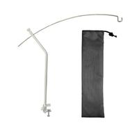 Aymzbd Supporto per Lanterna da Campeggio, Portalampada da Giardino, Supporto Pieghevole per Lampada da Tavolo, Palo Sospeso per Escursionismo, Barbecue, Att, Argento