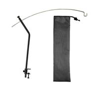 Aymzbd Supporto per Lanterna da Campeggio, Portalampada da Giardino, Supporto Pieghevole per Lampada da Tavolo, Palo Sospeso per Escursionismo, Barbecue, Att, Nero