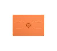 Aymzbd Tappetino Antiscivolo per Ginoca e Gomiti, in Gomma e PU, con Design Geometrico per Pilates, Arancione