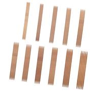 AYNEFY 11 Pezzi Set di Aghi da Maglieria in bambù, Aghi a Doppio Appunti Ergonomici per un Facile Maglia, da 2,0 Mm a 5,0 Mm per Principianti e Professionisti