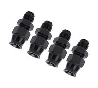 AYNEFY Adattatore AN6 da 4 Pezzi, Lega di Alluminio con Ghiera in Ottone per Gasolio, Raccordo Diritto Maschio per Applicazioni Ad Alto Flusso (3/8 poll)