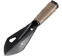 AYNEFY Attrezzo da Giardino Multifunzionale 6 in 1 Pala Tagliente con Manico Antiscivolo per Giardinaggio, Campeggio, Pesca, Escursionismo e attività All'aperto (BLACK)