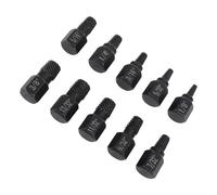 AYNEFY Extractor a Vite 10 Pc Set Rimozione del Bullone Estrattore a Vite Danneggiato 1/8in a 13/32 Pollici Extrattore a Bullone Esagonale con Scanalatura a Spirale a Sinistra per
