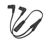 AYNEFY IEC320 C8 a Doppio Splitter C7 Y, Maschio a 2 X Femmine 1 in 2 Cavo di Estensione Splitter di Alimentazione CA per Lampada Scrivania del Monitor LCD, capacità di Alimentazione Extra con