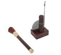 AYNEFY Kit di Distributore di Ago in Polvere di caffè, Imbuto di Dosaggio e Schermo del Disco Set Manico in Legno in Legno in Acciaio Inossidabile Strumento di Mescolanza con Base di