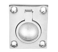 AYNEFY Manico a Slip a Filo con Tratto di Barche in Acciaio Inossidabile di Grado Marino, Manico a Traino a Pavimento Quadrato 48x38 Mm, la Maniglia Incasso Include Viti di Installazione per i