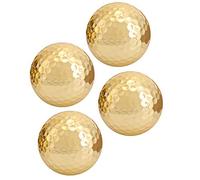 AYNEFY Palline da Golf Dorate Placcate in Oro Squisito 4 Pezzi Set di Palline da Allenamento Perfetti Come Regalo