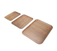 AYNEFY Set di 3 Vassoi in Melamina, con Rivestimento Antiscivolo, Design Squisito, Piatti Leggeri per Colazione, tè, caffè, Festa, Disponibili in 3 dimensioni.