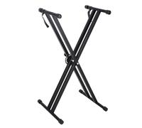 AYNEFY Supporto per Tastiera Musicale, Regolabile su 7 Livelli in Altezza, Pieghevole, a Doppia Staffa, per Pianoforte Digitale ed Elettrico