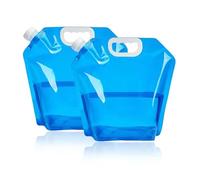 AYNKH 2 Pezzi Contenitore Pieghevole per Acqua 5L 10L, Sacca Pieghevole per Acqua Potabile da Esterno, per Campeggio, Escursionismo, Barbecue, Picnic