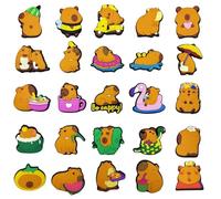 AYNKH 25 Pezzi Shoe Charm Ciondoli per Scarpe Capybara Decorazioni per Scarpe Accessori per Crocs per Bambini Adulti Donne Uomo Natale Favore di Festa