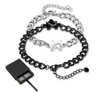 AYNKH 2PCS Braccialetti Mate, Braccialetti D'amore Mate, Braccialetti di Coppia, Regali Mate, Regali per il Fidanzato, Uomo, Marito Natale San Valentino Compleanno Regali Anniversario